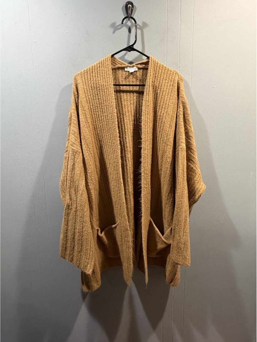 Womens Top Shop Open Cardigan Size 16 Brown